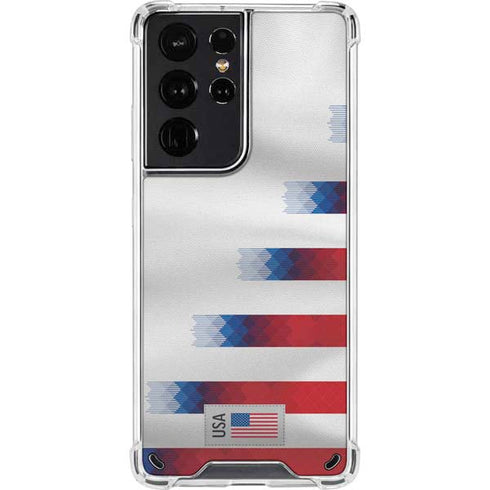 USA Soccer Flag Galaxy S21 Ultra 5G Clear Case